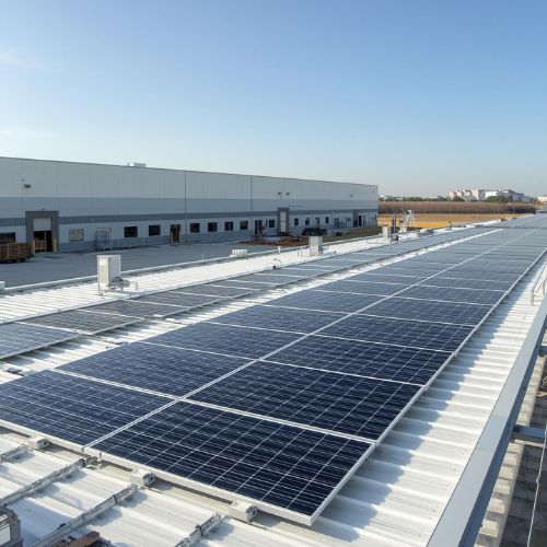 Warehouses solar installation